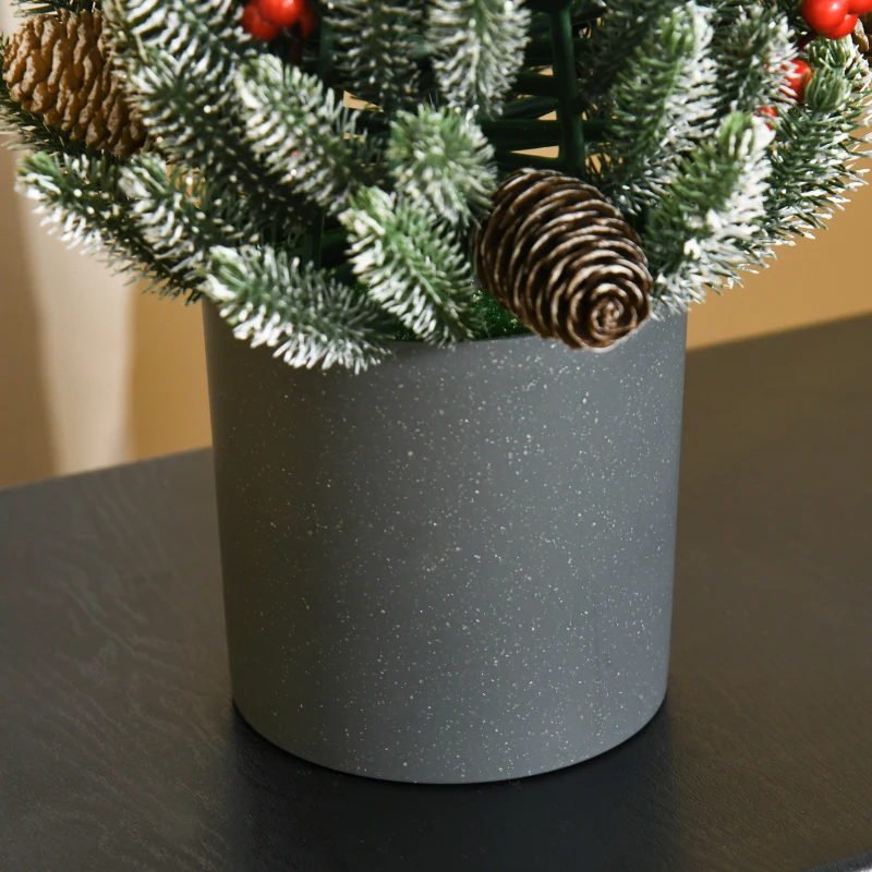 Sztuczna choinka choinka na stół 170 gałązek ośnieżona PE PVC kolor zielony