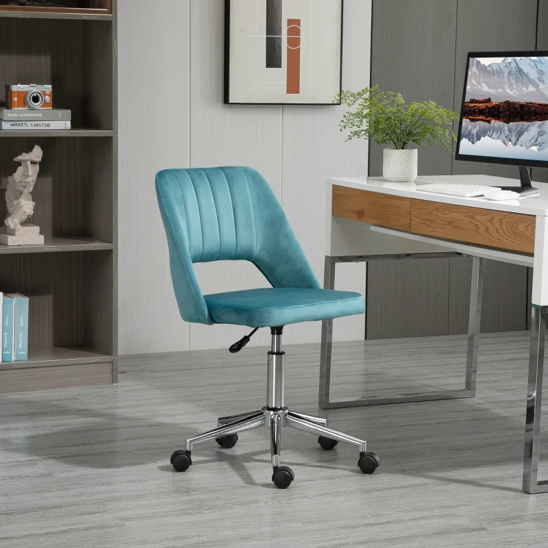 Vinsetto Lot de 2 chaises de bureau design contemporain pivotante 360° ergonomique dossier strié aéré hauteur réglable