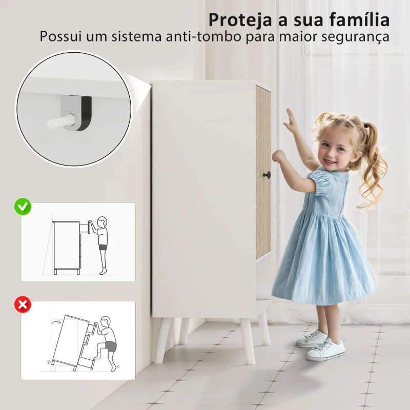HOMCOM Sapateira com Desenho em Espiga Prateleiras Ajustáveis Compartimento Aberto para 15 Pares de Sapatos 75x35x97 cm Branco e Madeira
