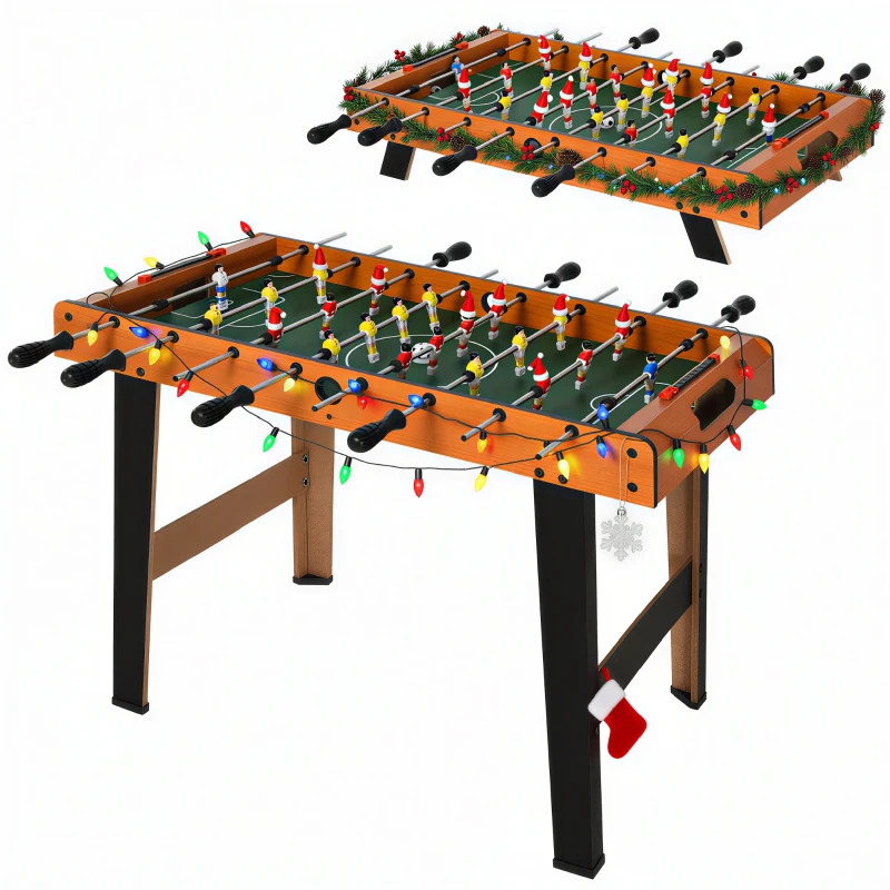 HOMCOM Mini babyfoot, table de baby-foot, en MDF, 22 joueurs, 2 balles, 2 panneaux de scores, 84,5L x 40l x 61,2H cm