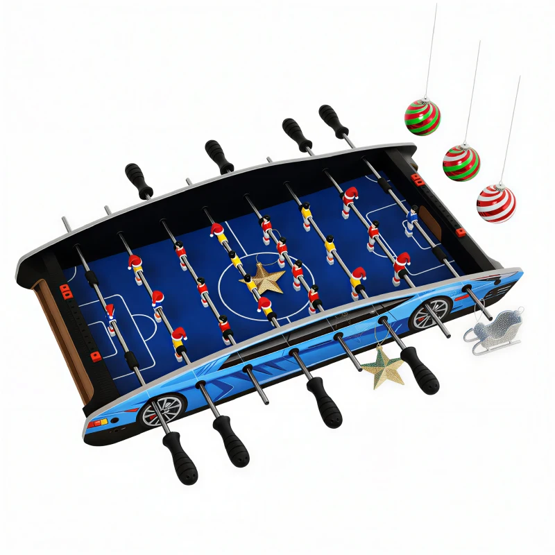 HOMCOM 29 Inch Mini Tabletop Football Foosball Gaming Table  Play Fun Game 74.5L x 36.1W x 12H CM