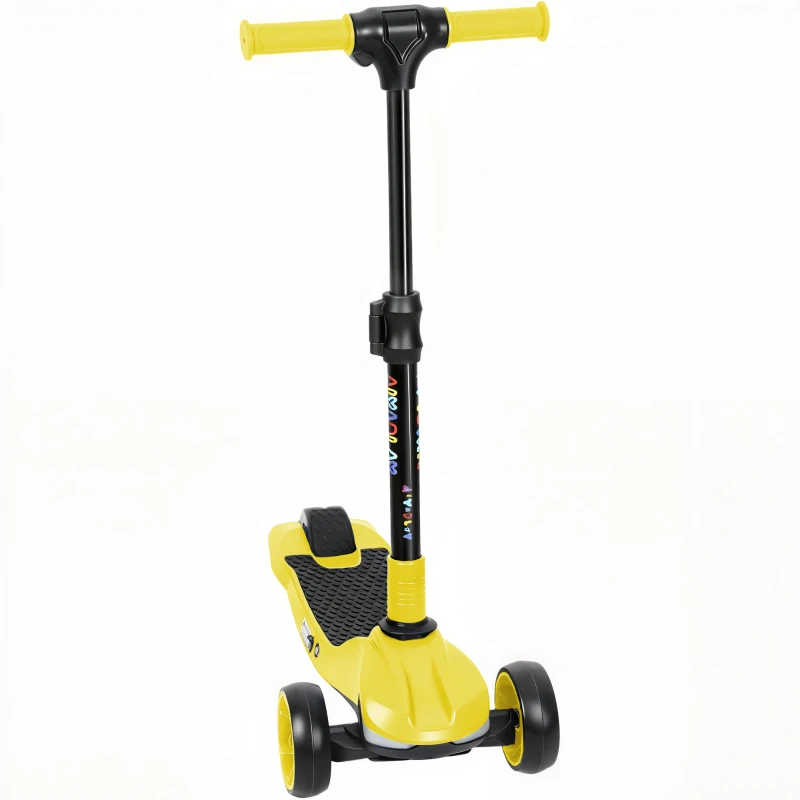 AIYAPLAY Three-Wheel Foldable Electric Scooter for Kids Aged 6-10 Years, Yellow