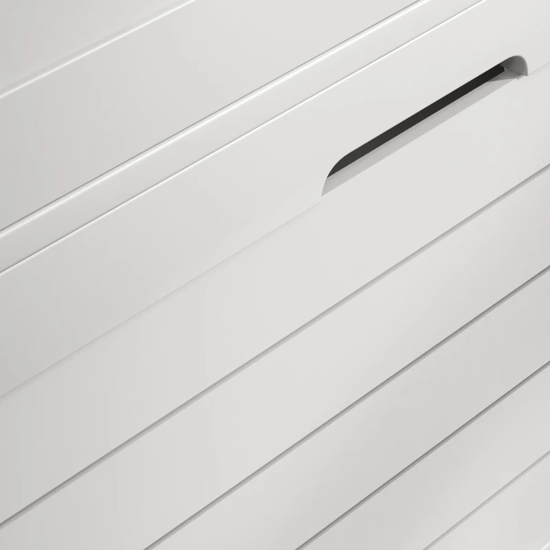 HOMCOM Narrow Shoe Cabinet with 3 Flip Drawers - White