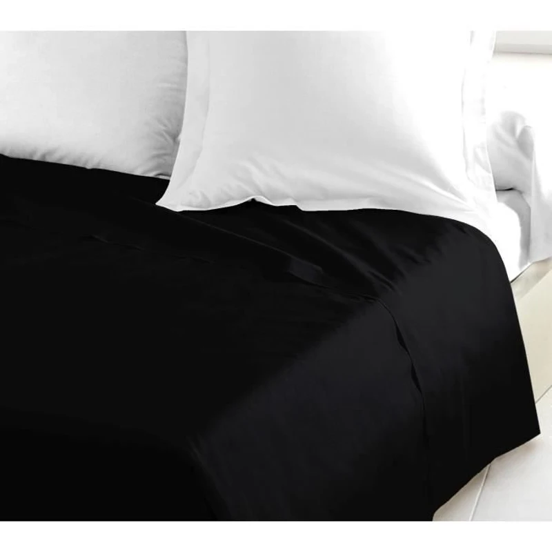 Drap plat - HOME LINGE PASSION - HP72094 - Microfibre 82 g - 180 x 290 cm - Noir