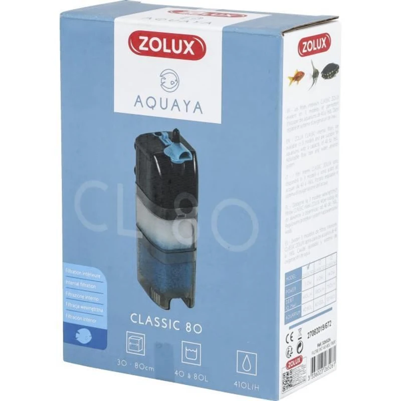 Filtre intérieur - ZOLUX - Classic 80 - 5 W - Aquarium 40 a 80 L - Débit réglable