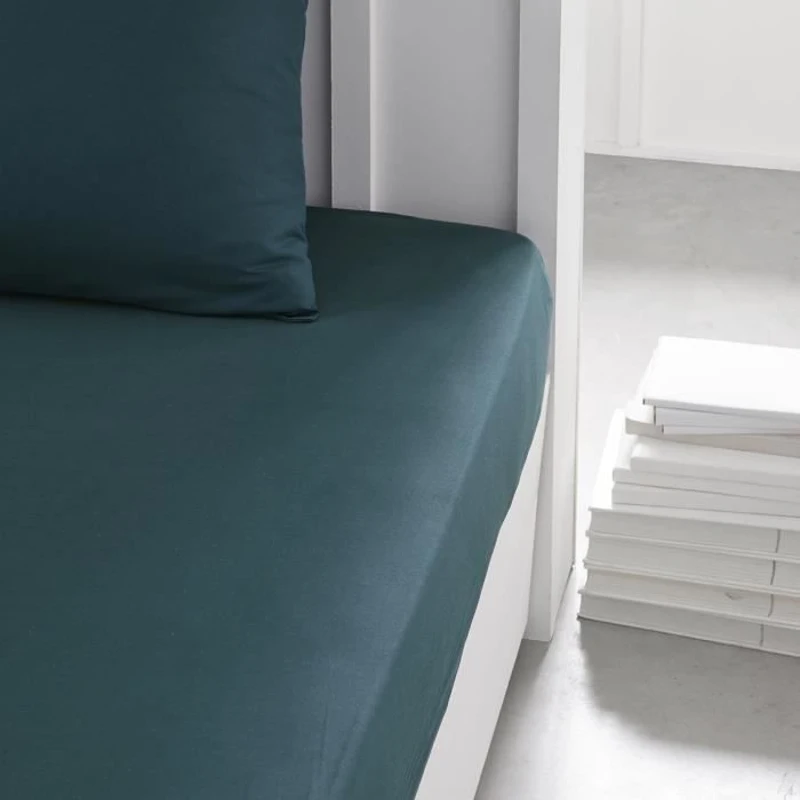 Drap housse Maison Lefebvre DH 2 pers 180x200cm Bonnet 30cm 100% coton 57 fils