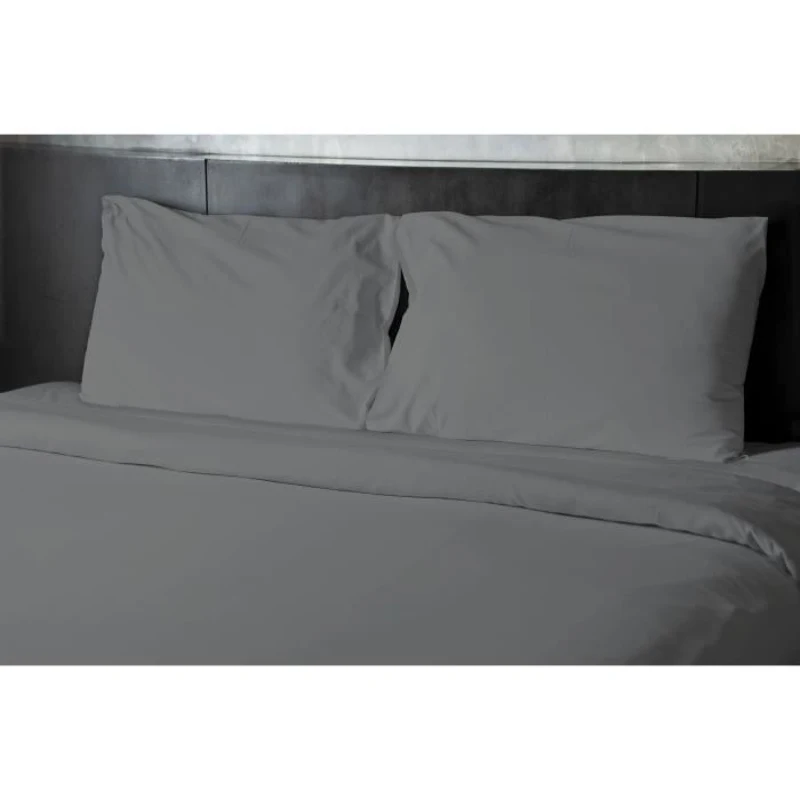 Drap plat - HOME LINGE PASSION - Microfibre 82 g - 180 x 290 cm - 1 personne - Anthracite