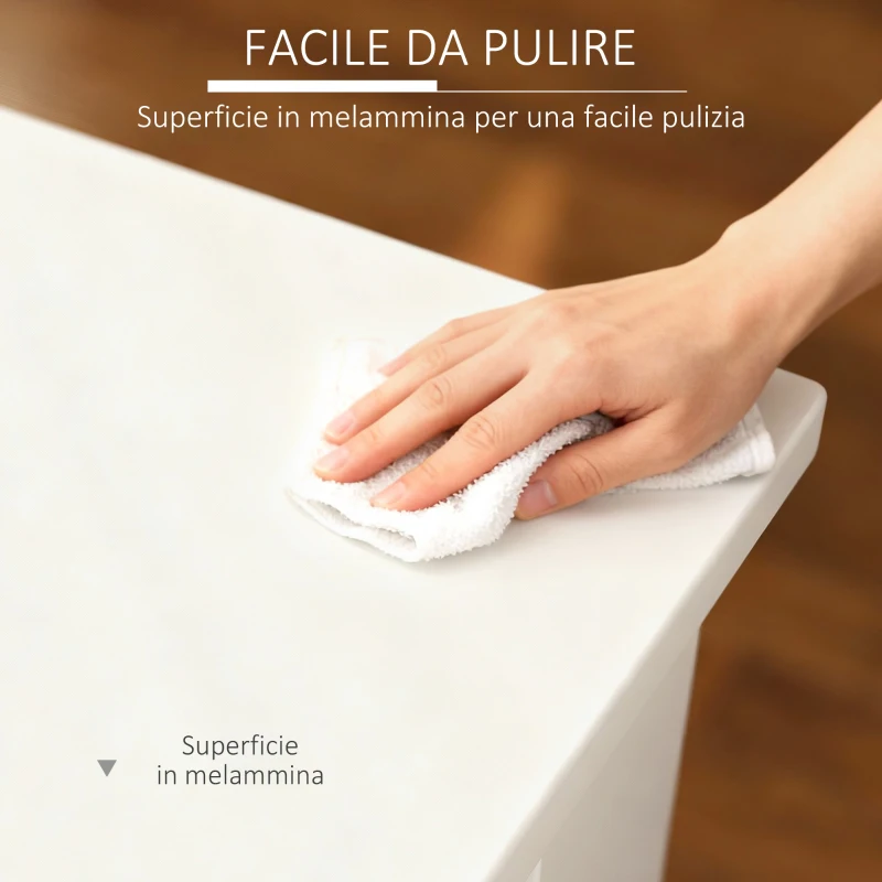 HOMCOM Kitchen Dining Table and 2 Benches Set, Table and Chairs Set for Limited Space, White