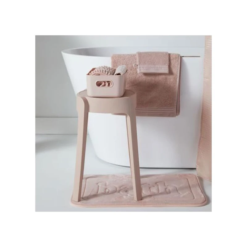 Set de douche - TODAY - UTILITY - Panier, tapis, rideau - Pink