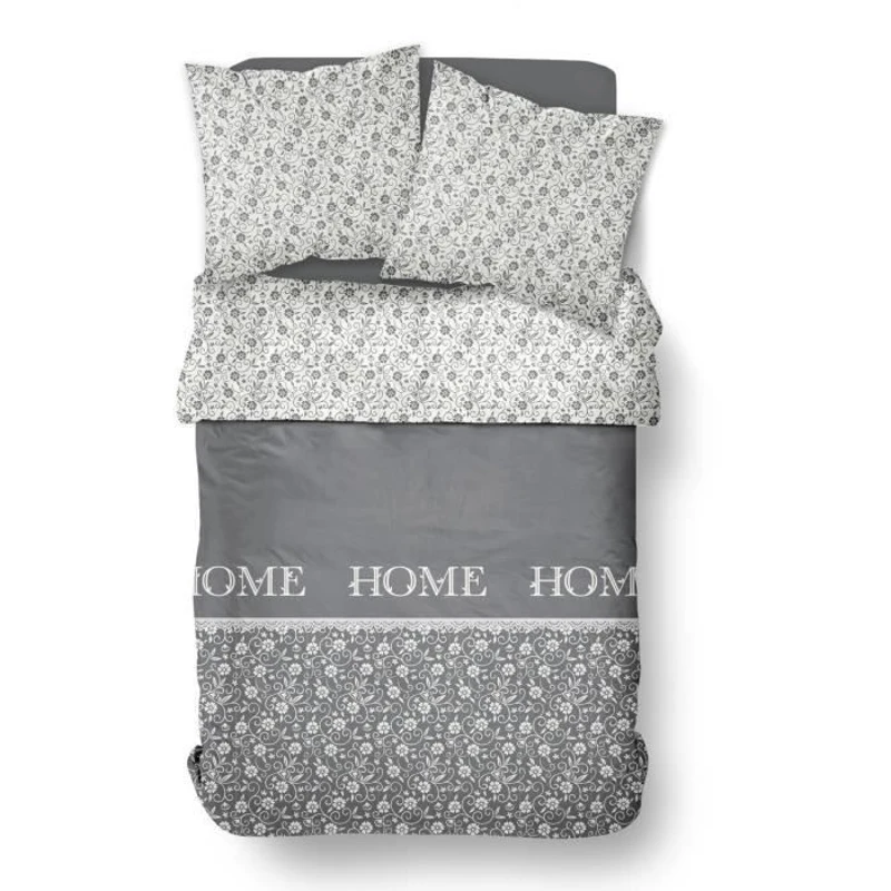 Housse de couette - TODAY - CHARME - Chambray - Gris foncé Capucine - 240 x 220 cm