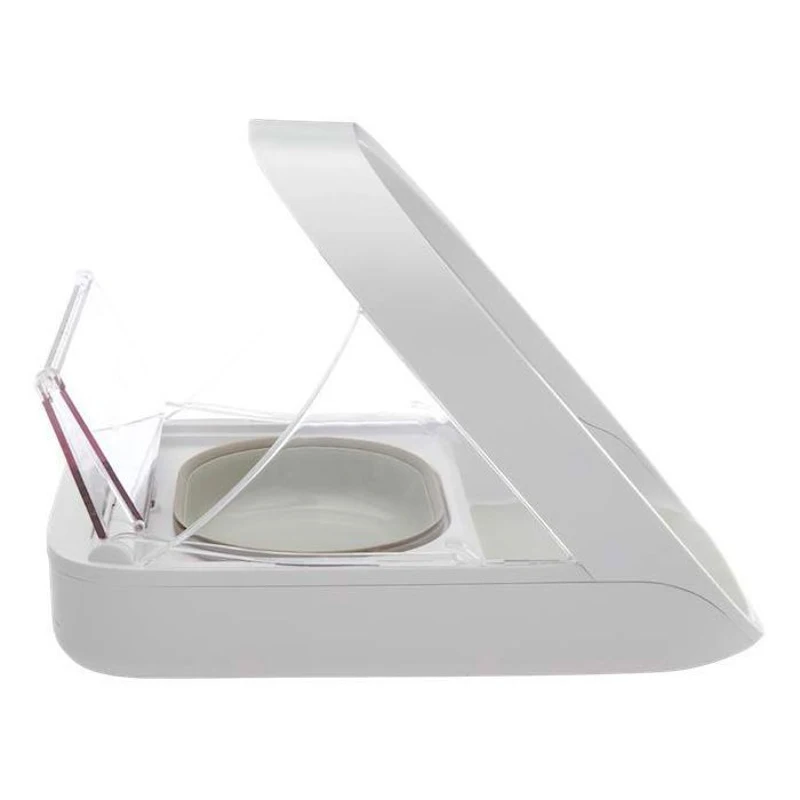 SUREFEED Distributeur de nourriture / croquettes a puce électronique - Blanc (bol simple, un bol double, un tapis et un médaillon)