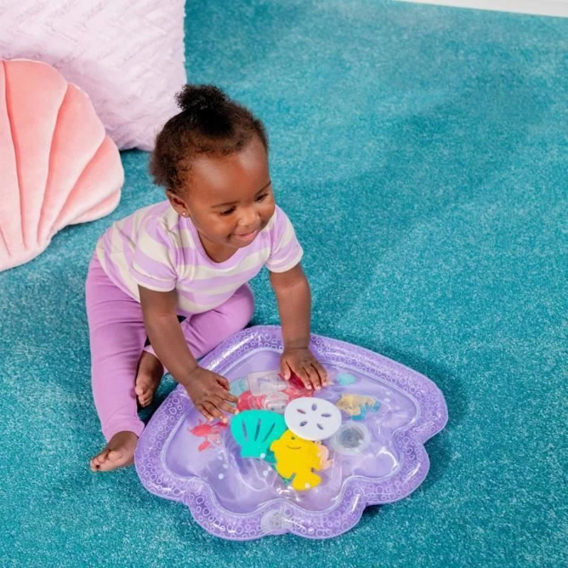 DISNEY BABY -ARIEL- Tapis d'eau pour bébé, jeu sensoriel et d'éveil?, gonflable, facile a nettoyer, pliable, jouets des la naissance
