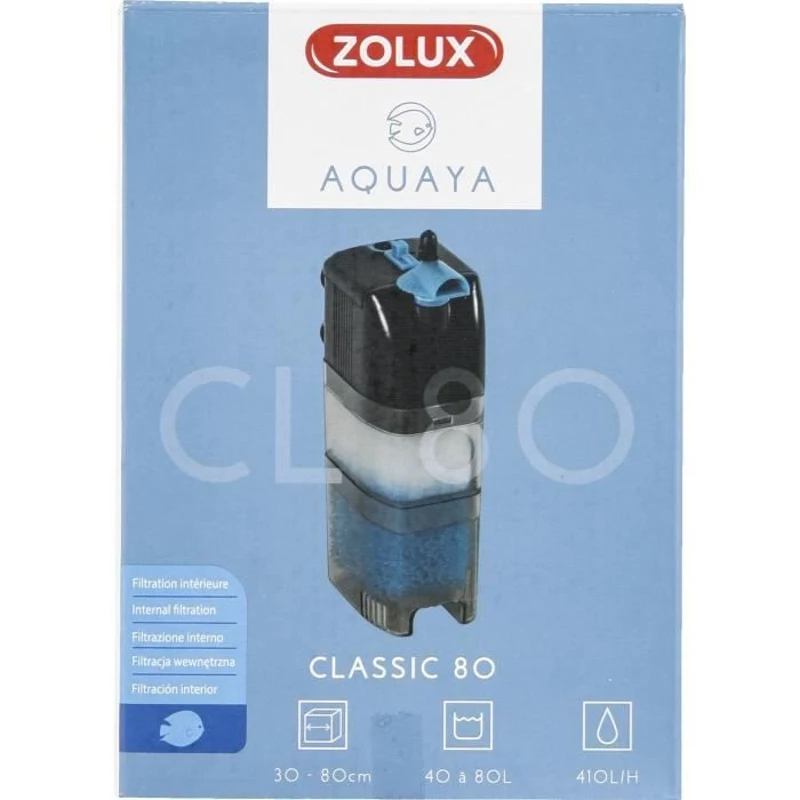 Filtre intérieur - ZOLUX - Classic 80 - 5 W - Aquarium 40 a 80 L - Débit réglable