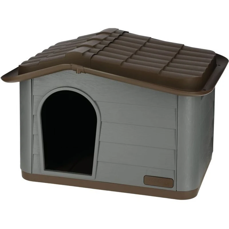 KERBL - Maison extérieure pour chats - 60 x 51 x 41 cm - Gris et marron - Plastique