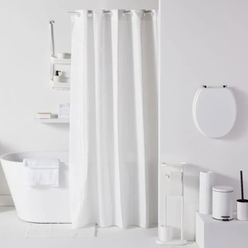 Set de 5 acc SDB - TODAY - UTILITY - Distr de savon, porte-brosse a dents, porte savon, brosse WC, poubelle - White