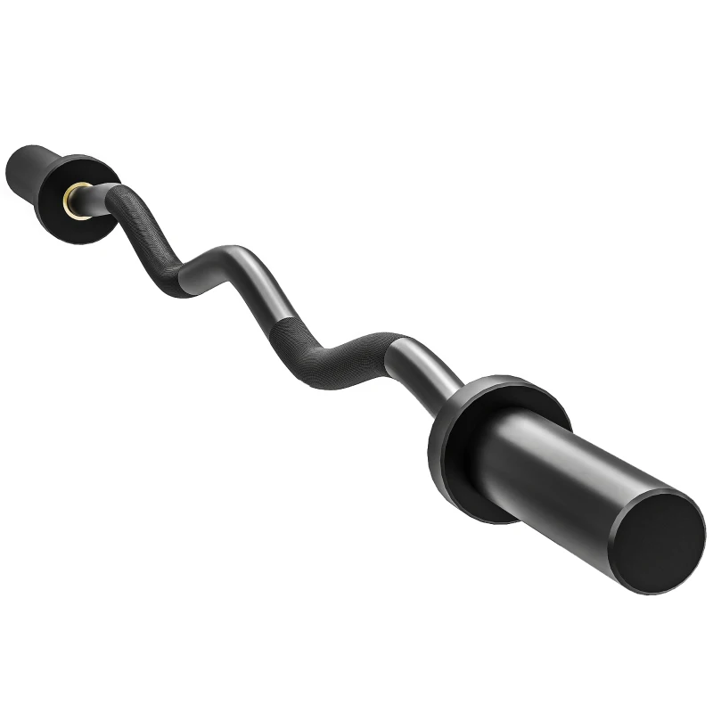 SPORTNOW Olympische stang, gewichthefstang, 5 cm hulzen, staal, 100 kg draagvermogen, Zwart