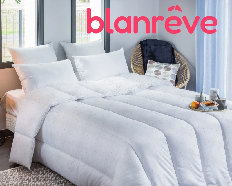 Couette - 140 x 200 cm - BLANREVE - Tempérée - 83g/m² - Motifs imprimés