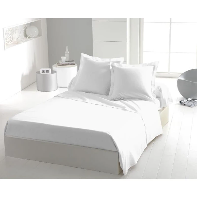 Drap plat - HOME LINGE PASSION - Microfibre 82 g - 240 x 300 cm - Blanc