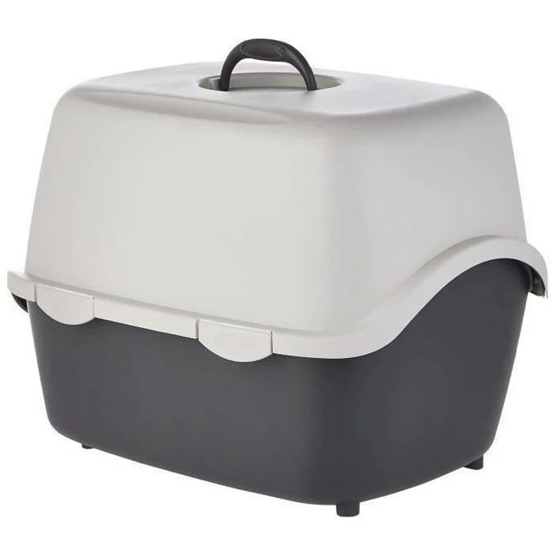 TRIXIE Bac a litiere Vico - 40 x 40 x 56 cm - Gris foncé et gris clair - Pour chat