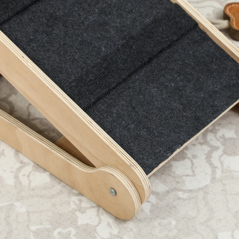 PawHut Rampa per Cani Pieghevole e Antiscivolo con Altezza Regolabile su 4 Livelli per Animali fino 15kg