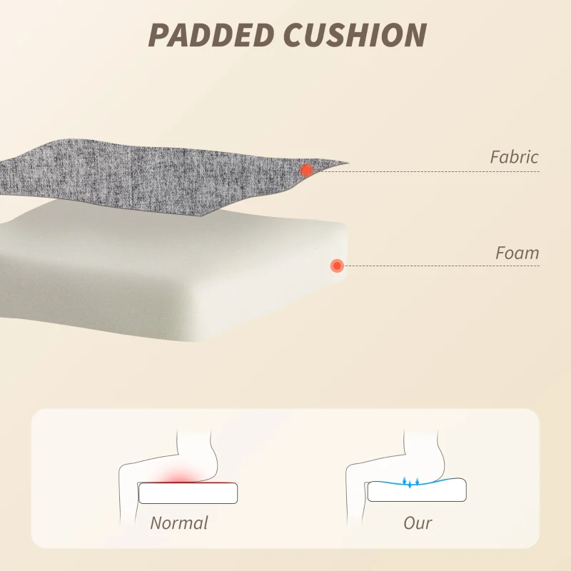 HOMCOM Scaun de Birou cu Masaj la 4 Puncte și Încălzire și Brațe Pliabile, Gri