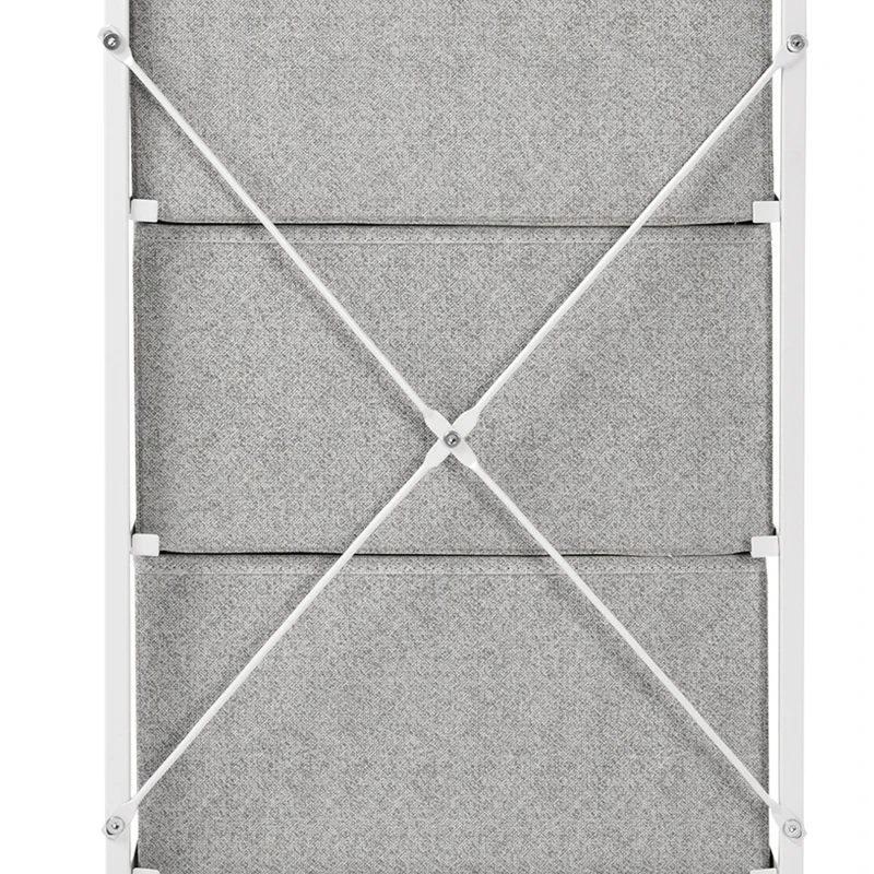 HOMCOM Commode en Tissu Meuble de Rangement 4 tiroirs chiffonnier dim. dim. 45L x 30l x 92H cm Cadre en métal