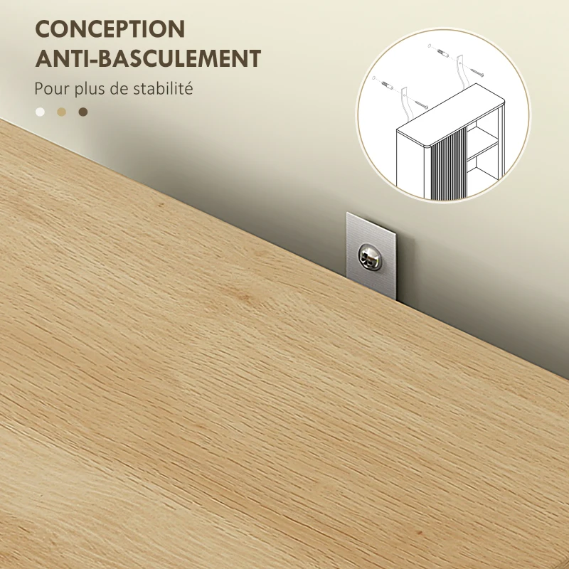HOMCOM Meuble de rangement au-dessus des toilettes avec porte cannelée, compartiments, étagère réglable, 65x25x170cm, blanc