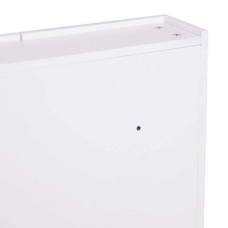 HOMCOM Armoire murale salle de bain avec miroir 70 x 60 cm avec étagère réglable, miroir salle de bain avec rangement, blanc