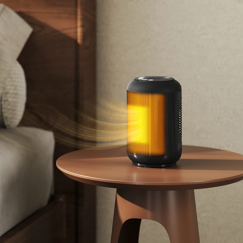 HOMCOM Riscaldatore Elettrico e Regolabile a 3 Modalità con Timer 24h, in PP e PA Ignifugo, 14x14x21.5 cm, Nero