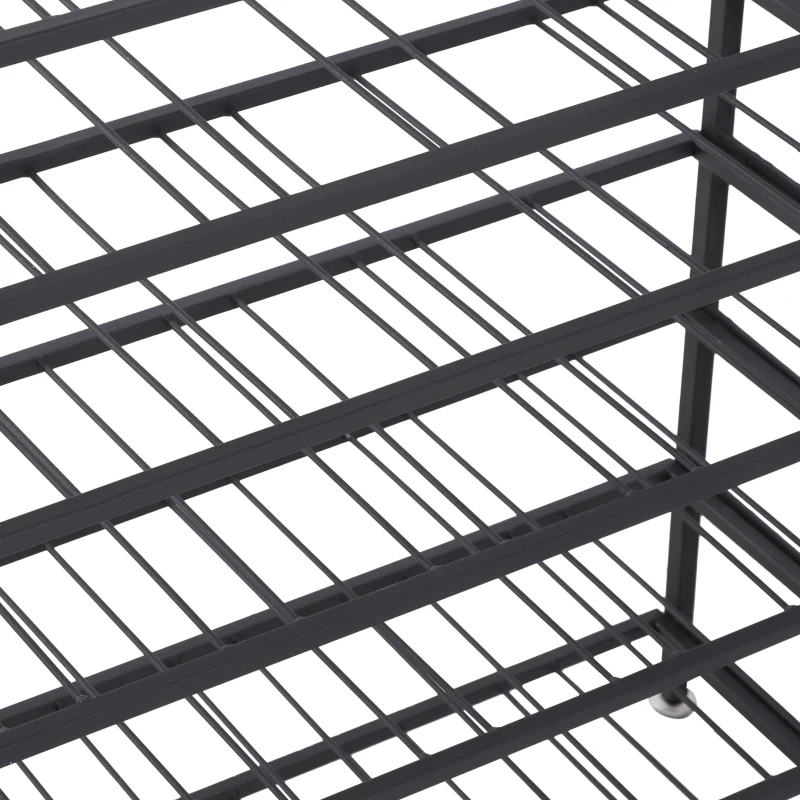 HOMCOM Étagère à vin rack pour bouteilles range-bouteilles capacité 54 bouteilles dim. 63L x 25l x 91H cm métal noir