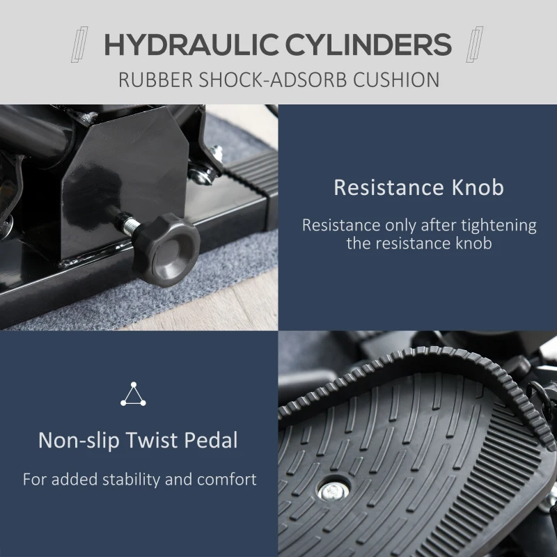 HOMCOM Mini Stepper, Size 45x42x21 cm-Black