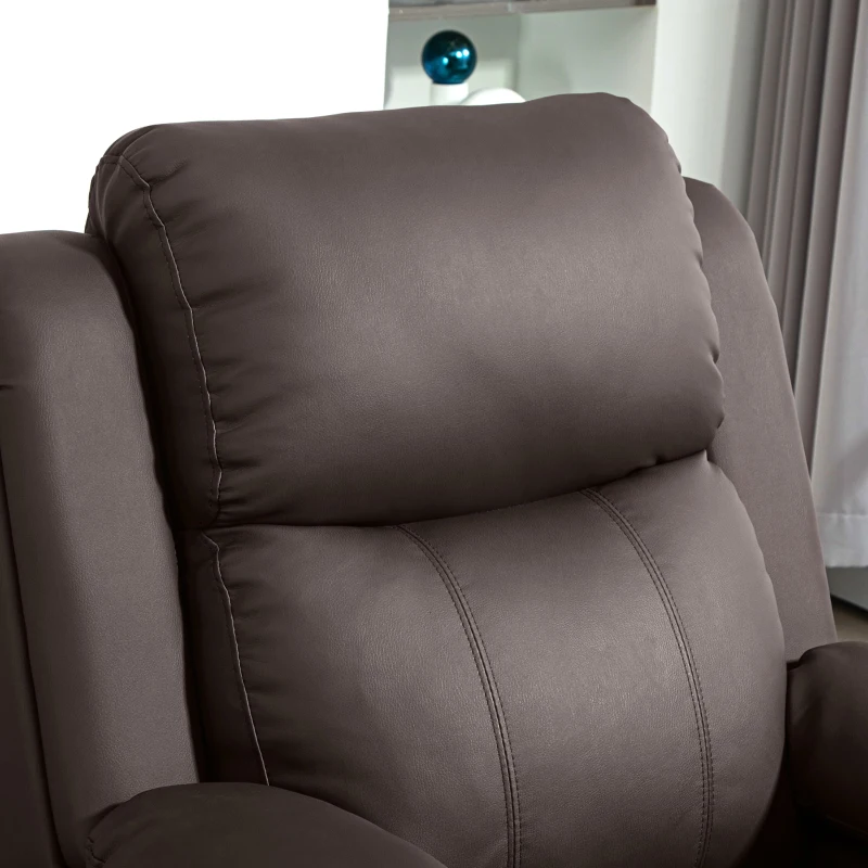 HOMCOM Sillón Relax Levanta Personas Sillón Elevador con Control Remoto Reclinación 160° Reposapiés 76x90x105cm Marrón