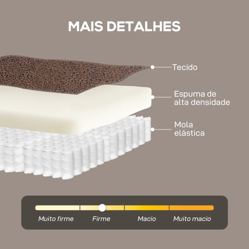 HOMCOM Poltrona Reclinável Manual Poltrona de Couro Sintético com Acolchoamento Espesso até 135º p84x85x104 cm Marrom