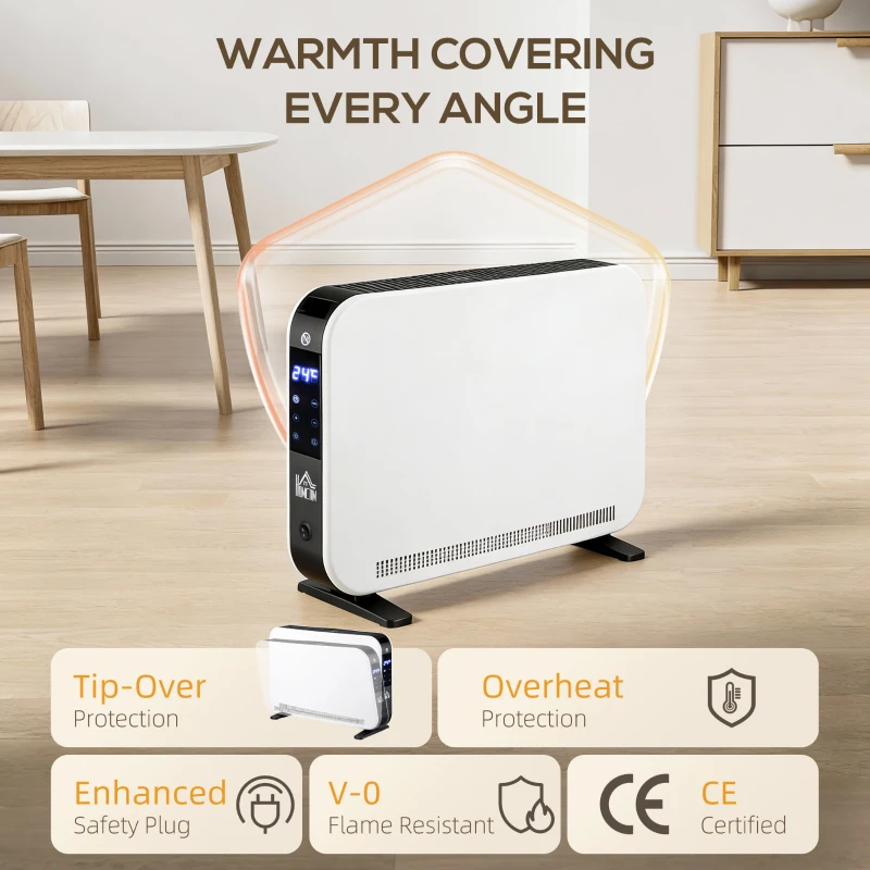 HOMCOM Three-Mode Modern Slimline Heater, 7-35℃ Temperature