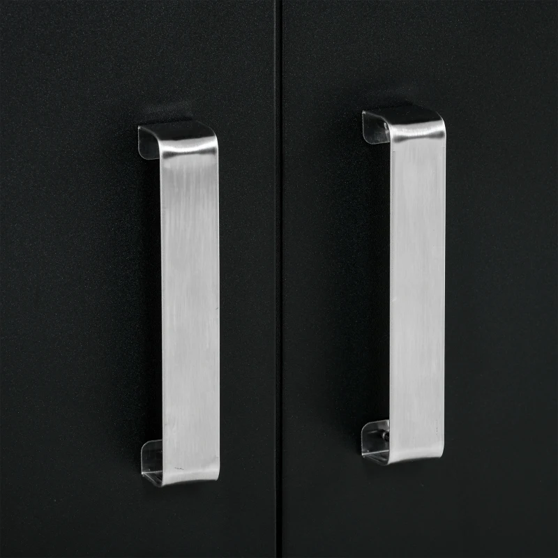 Outsunny Barbecue a gas con 3 bruciatori principali e 1 bruciatore laterale, ripiani, acciaio inox, nero, 110 x 50 x 100 cm