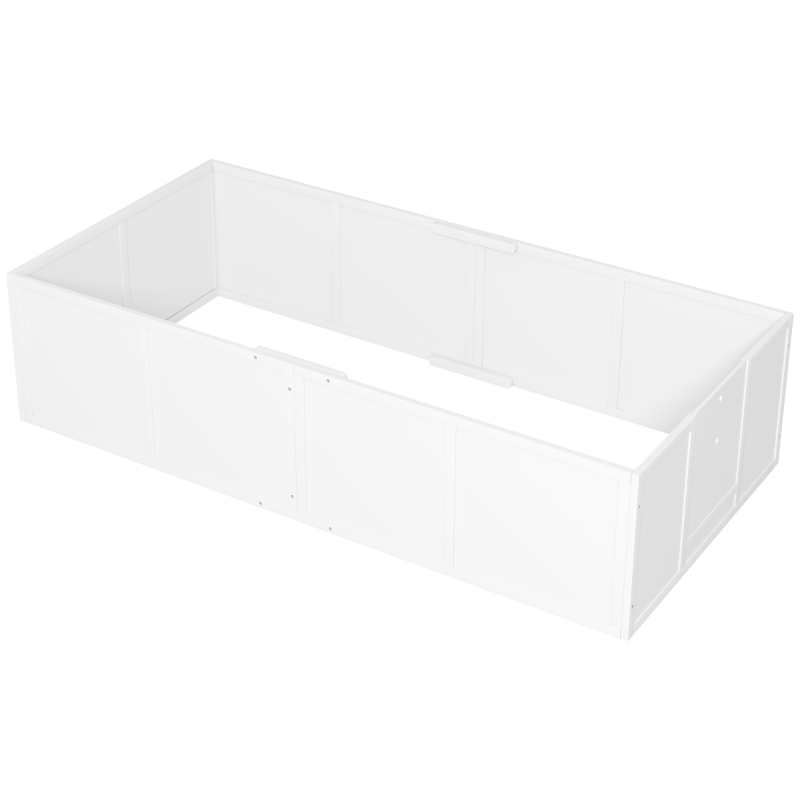 PawHut Box parto per cani e cuccioli, con ingressi regolabili, per cani grandi e piccoli, 196 x 96 x 48 cm, Bianco