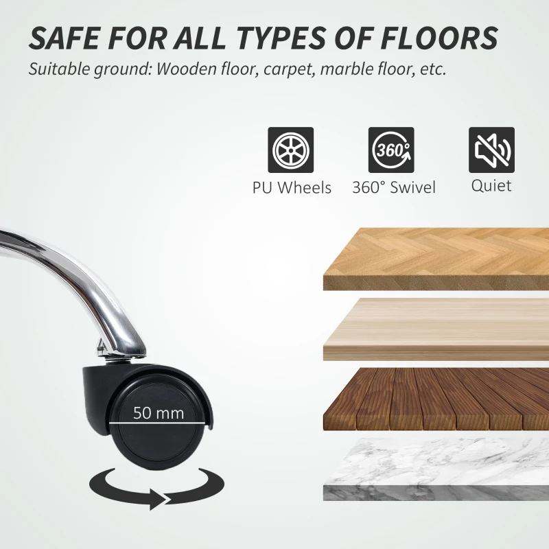 HOMCOM Faux Leather Reclining Office Chair, with Footrest - Grey