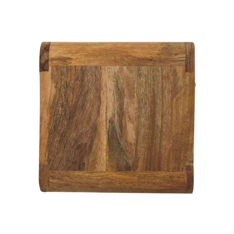 Solid Wood Mini Floating Bedside with Drawer and Open Shelf, Space-Saving Desk with Sturdy Steel Frame, 25L x 30W x 25H cm, Brown