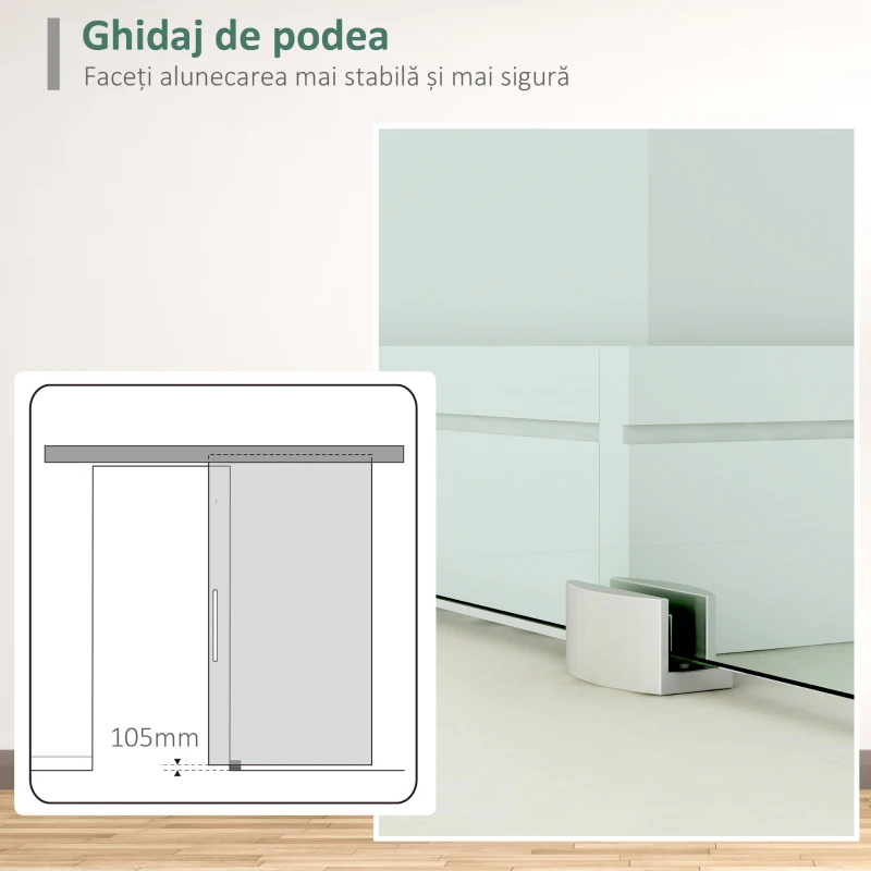 Homcom Usa Glisanta Sticla Temperata Satinata 90×205 cm(m-6)