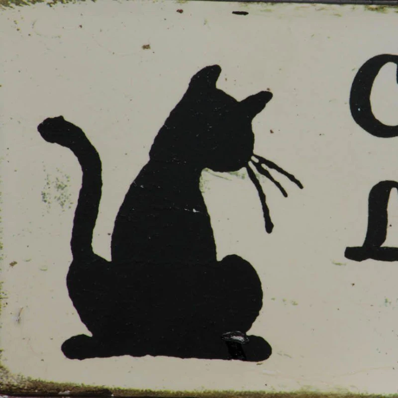 Handcrafted Wall Plaque 'Cats Are Just Little People' with High‑Strength Metal, Wall‑Mounted Home Décor for Bedroom, 1L x 49W x 12.5H cm, Black