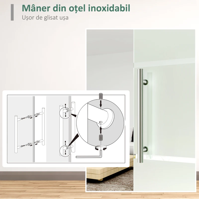 Homcom Usa Glisanta Sticla Temperata Satinata 90×205 cm(m-5)