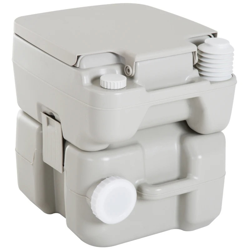 Homcom WC Camping à Double Réservoir en Plastique 111 x 47 x 145 cm