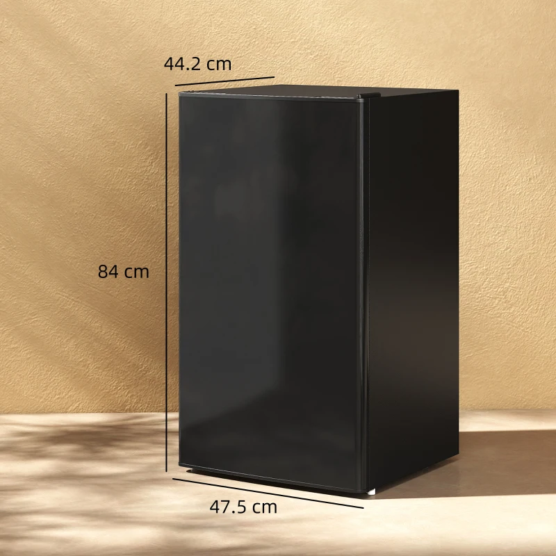 HOMCOM Frigider-congelator frigider mic 91 L rafturi modulabile design sub-blat 47,5 x 44,2 x 84 cm negru