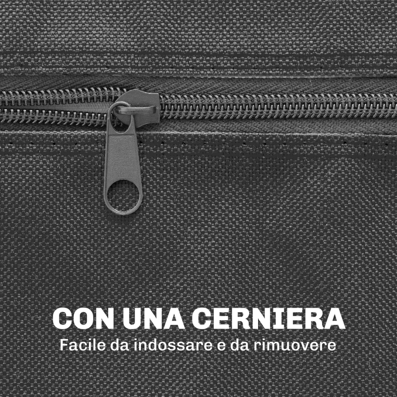 SPORTNOW Copertura Tavolo da Ping Pong 257x153x5 cm in Polietilene Nero con Fibbie e Cerniere incluse