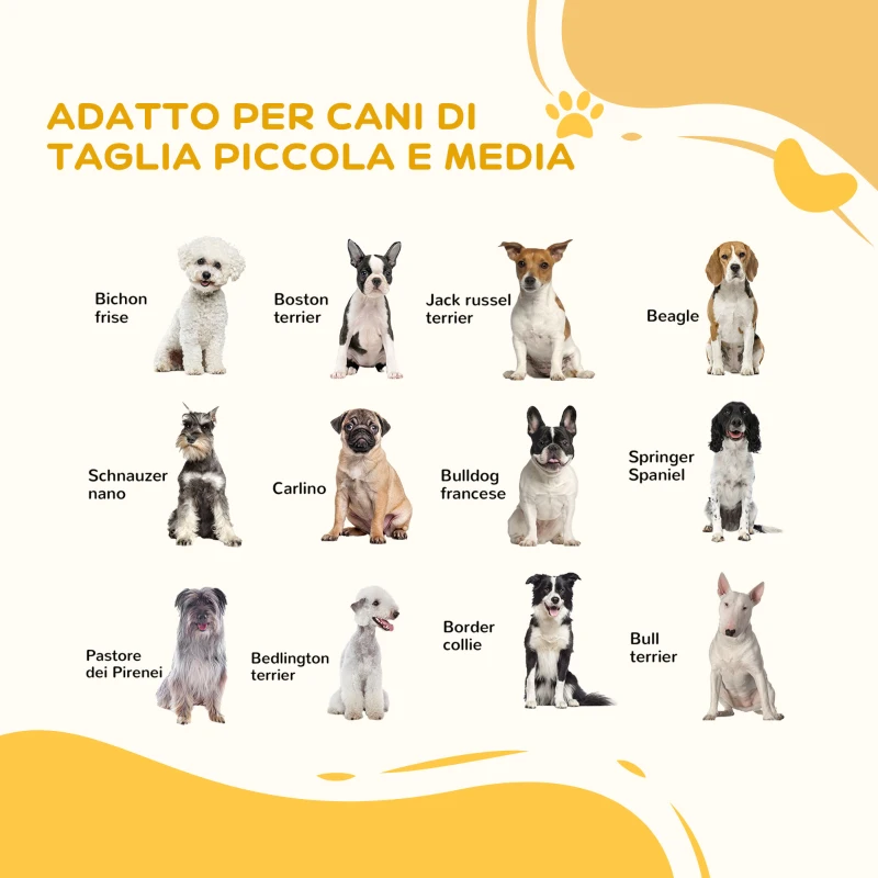 PawHut Cancelletto per Cani Estensibile con Porta e 2 Pannelli, Piedini Triangolari, 112-159x70 cm, Legno Naturale