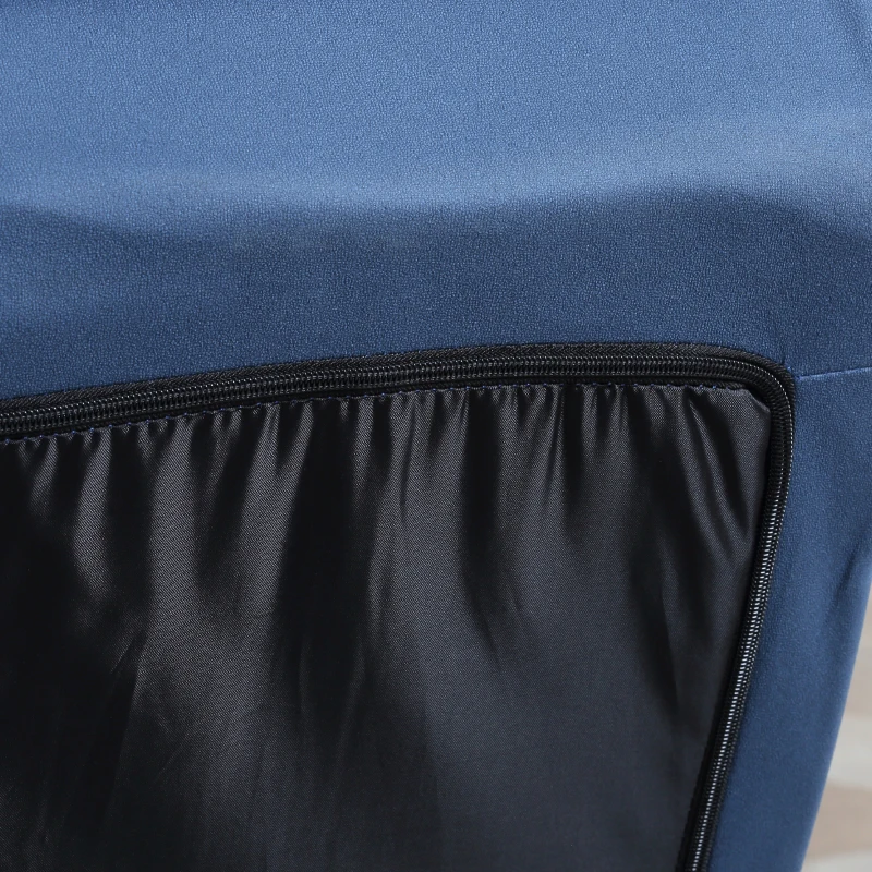 HOMCOM Poltrona de chão preguiçosa giratória 360° com encosto reclinável design capitonê 62 x 70 x 95 cm azul