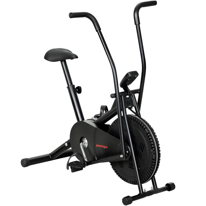 SPORTNOW Exercise Bike with Adjustable Seat, LCD Display for Home Gym