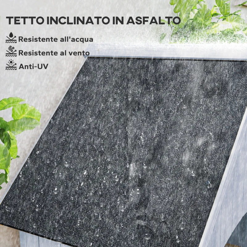 Outsunny Casetta Porta Attrezzi in Legno a 3 Mensole con Tetto Impermeabile in Bitume, 77.5x54.2x179.5 cm, Bianco