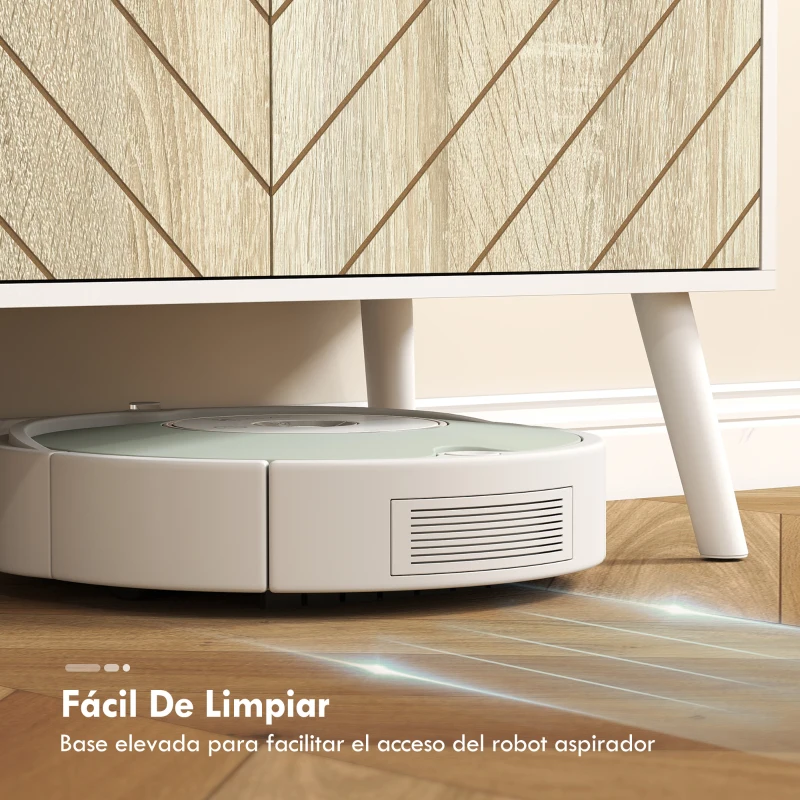 HOMCOM Zapatero Entrada Recibidor con 2 Puertas Estantes Ajustables Cajón para 12 Pares de Zapatos 75x35x97 cm Blanco y Natural