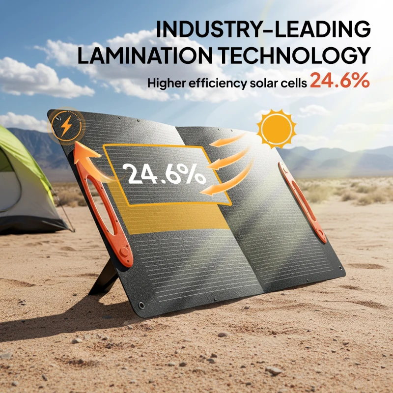 HOMCOM 100W Portable Solar Panel, Foldable Solar Charger with USB-A & USB-C Fast Charging Output, IP67 Waterproof for Mobile Phone Power Bank Flashlight Fans Camping Backpacking Hiking